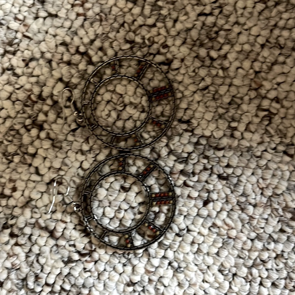 Earrings with beads